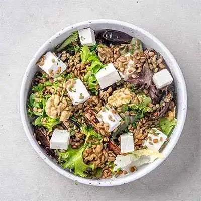 Lentil Salad with Walnut, Dates & Feta